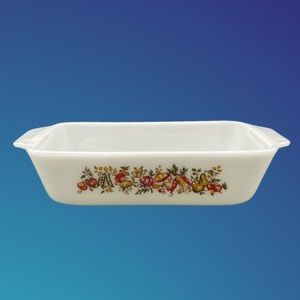 Fire King, Anchor Hocking “Harvest Vegetable” Baking/Loaf Pan #441 Retro & Cool